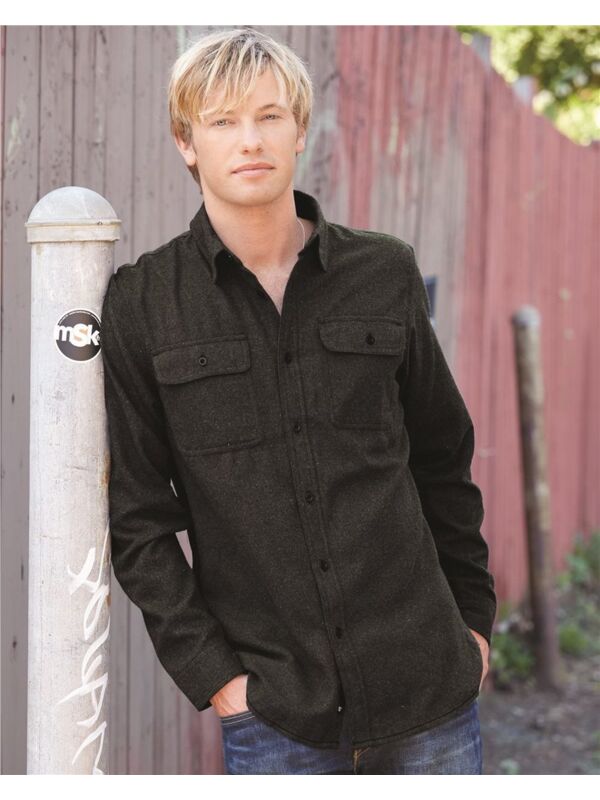 Men's Solid Flannel Shirt Thumbnail