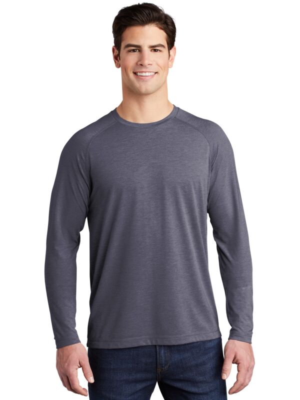 PosiCharge ® Long Sleeve Tri Blend Wicking Raglan Tee Thumbnail